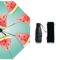 Portable Small Mini Fruit Watermelon 5 Foldable Umbrella with Full Custom Logo